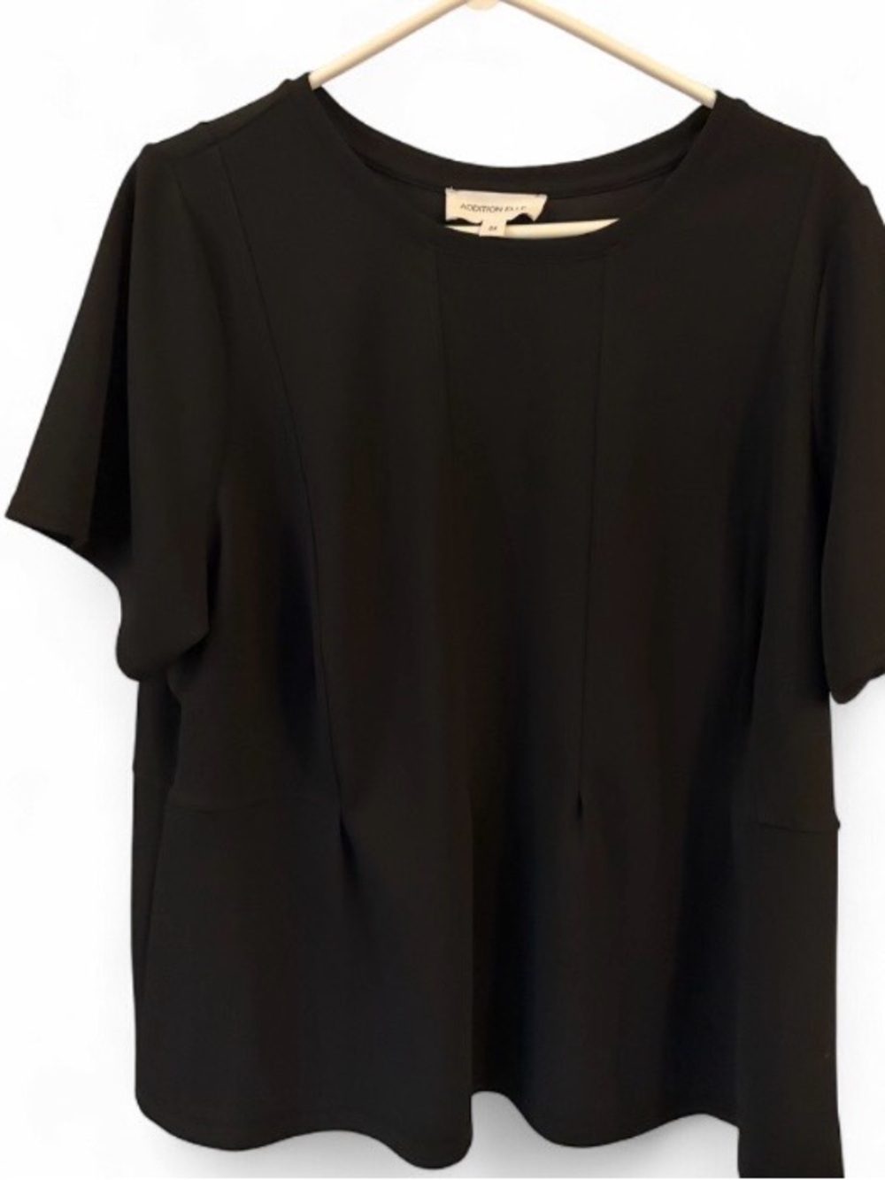 Addition elle Black Short-Sleeve Women's Top